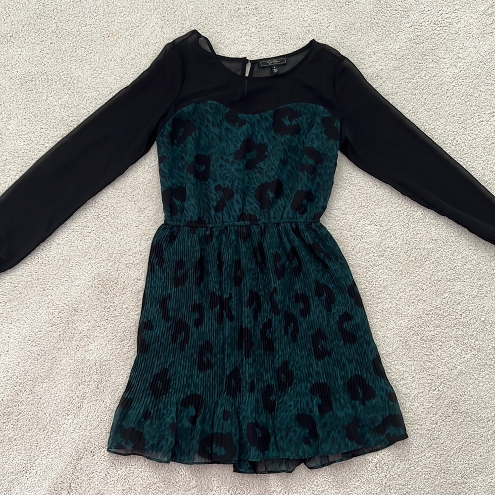 Black and green printed dress by Jessica Simpson